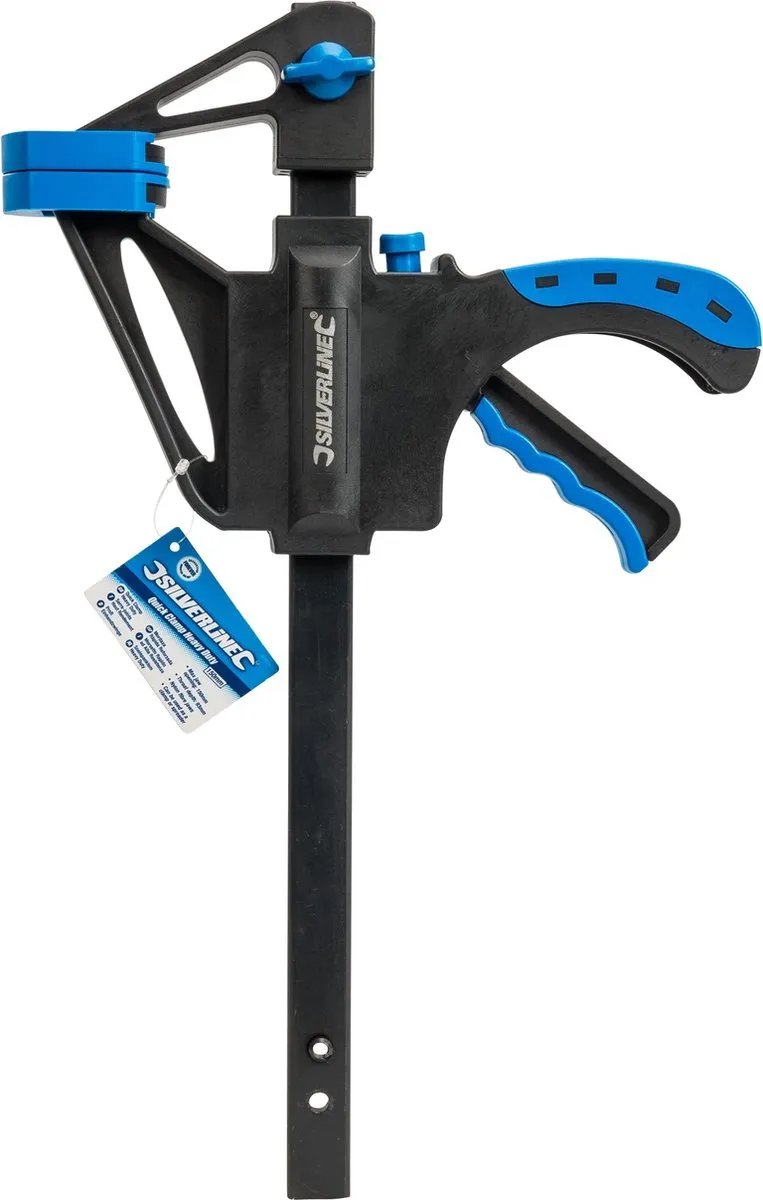 Silverline Heavy Duty Snelspanklem 150mm - Geel