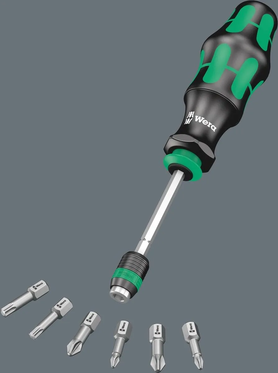 Wera Kraftform Kompakt 5051025001 Handbithouder - 8-delig - Groen/Zwart