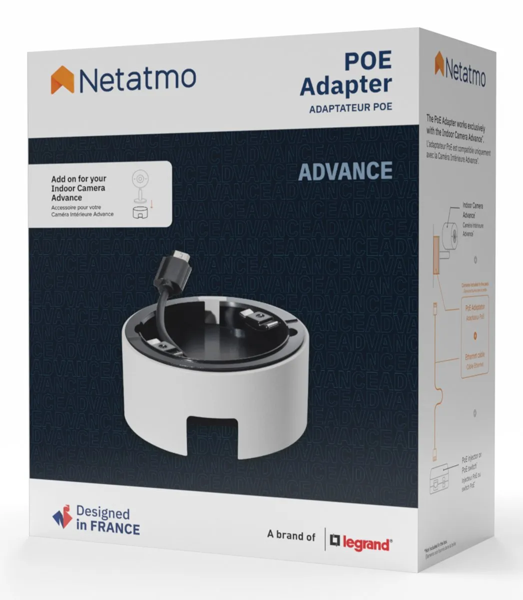 Netatmo NPC-POE-W Beveiligingscamera Steun & Behuizing PoE Adapter - Wit - afbeelding 2 van 2
