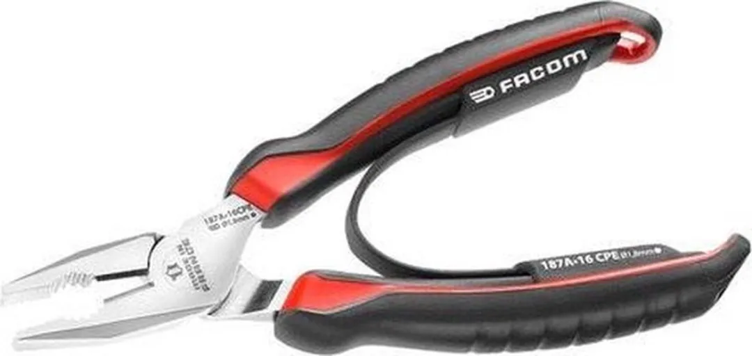 FACOM Combinatietang 187A.16CPE 160mm - Zwart/Rood
