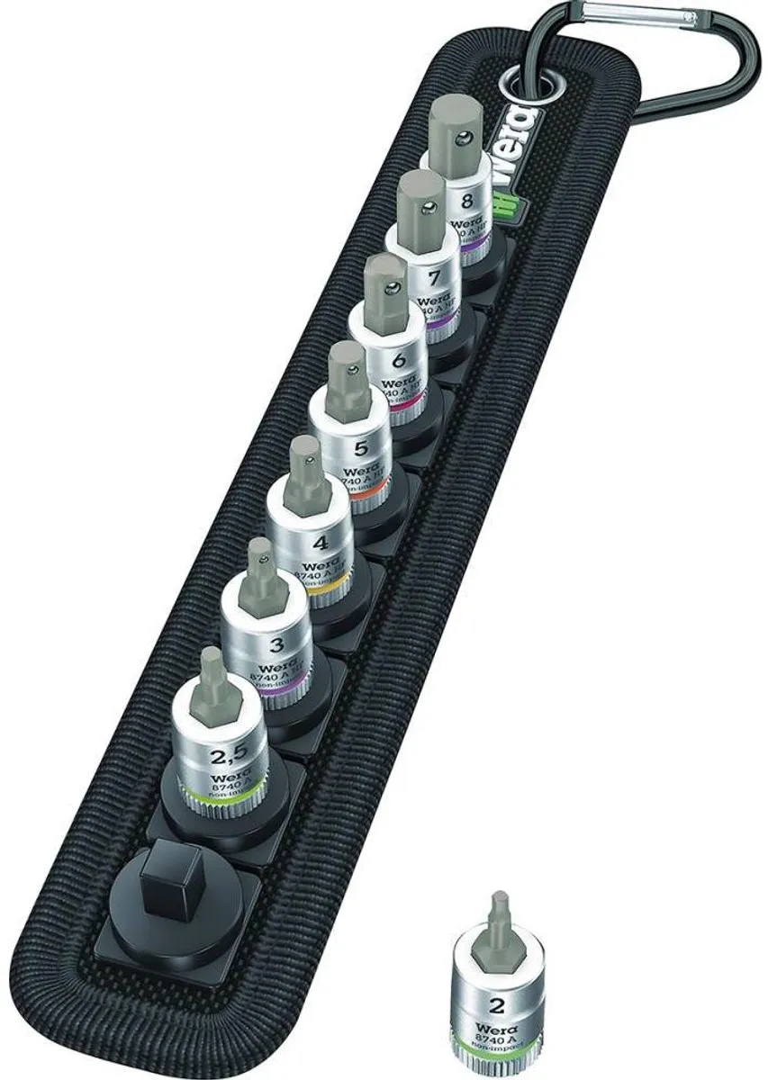 Wera Belt B HF 2 Zyklop 8-delige Bitdoppenset - 3/8"