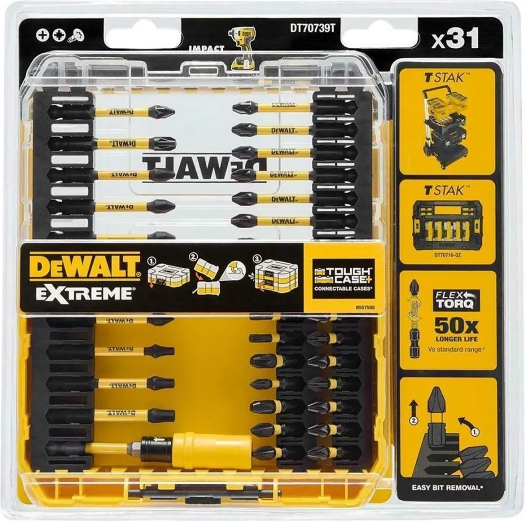 DeWalt FLEXTORQ DT70739T Bit Set 31-delig - Magnetisch