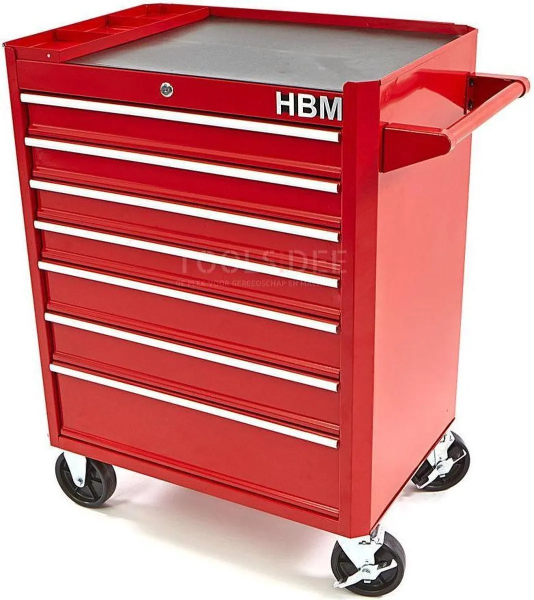 HBM 7-Laden Gereedschapswagen - Rood