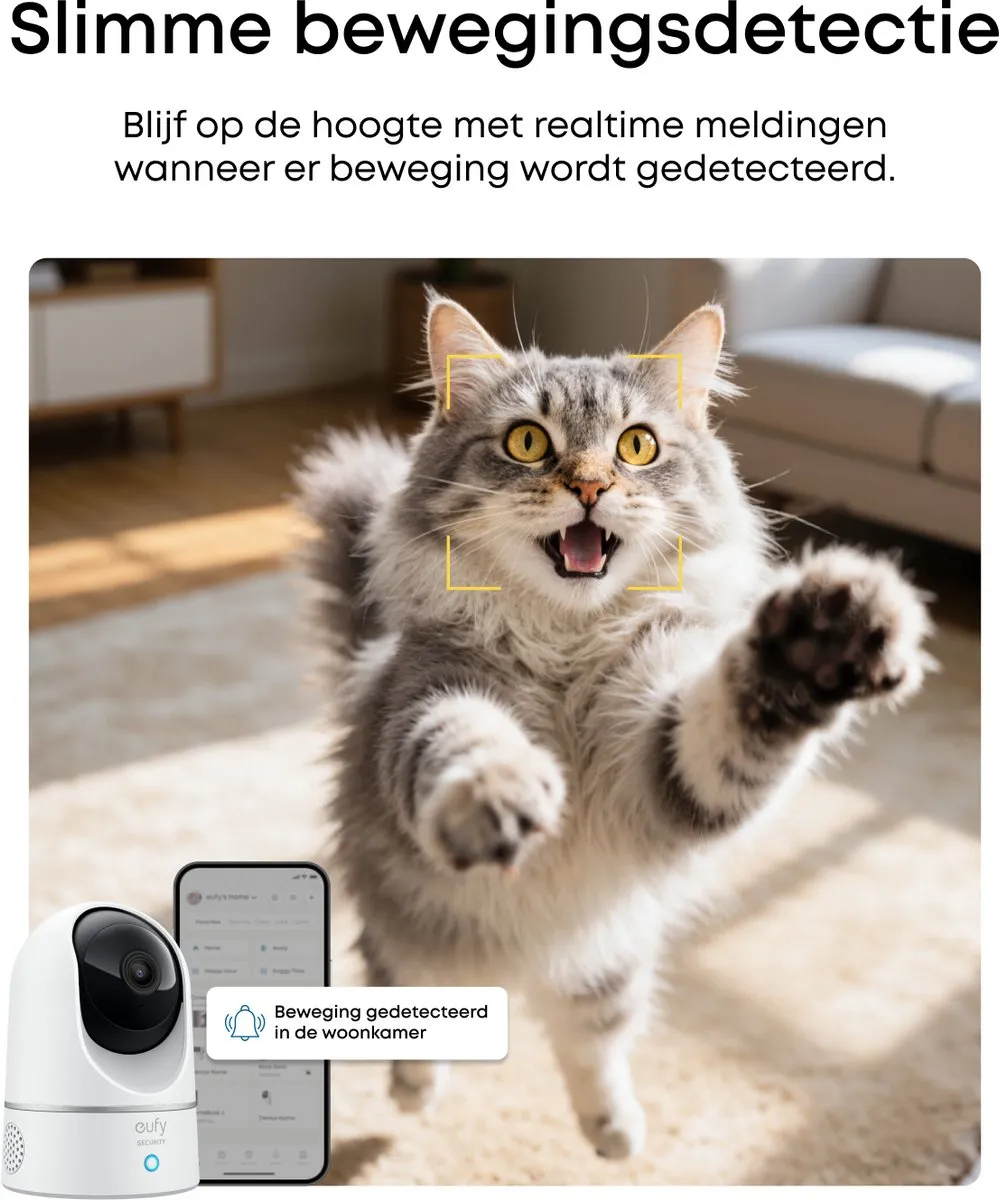 Eufy Security E220 Binnencamera 2K - Pan & Tilt - Huisdiercamera - afbeelding 6 van 6