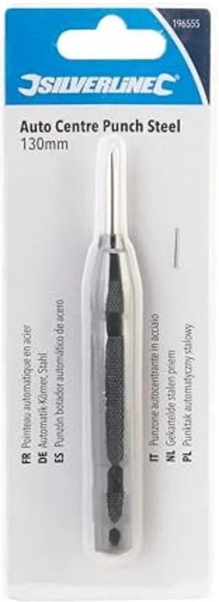 Silverline Gekartelde Stalen Priem 130mm - Geharde Punt - afbeelding 6 van 6