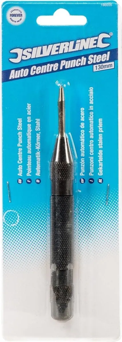 Silverline Gekartelde Stalen Priem 130mm - Geharde Punt