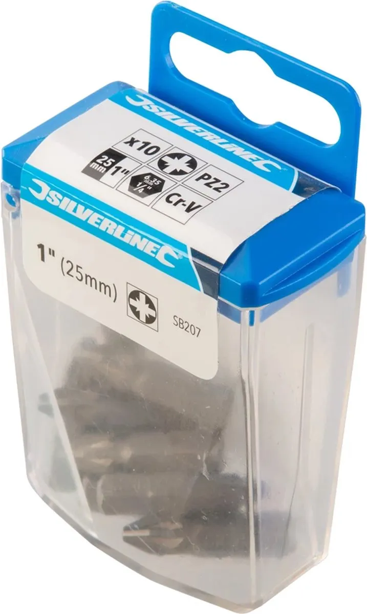 Silverline SB207 Pozidriv PZ2 Schroefbits - 10 Stuks - afbeelding 6 van 6
