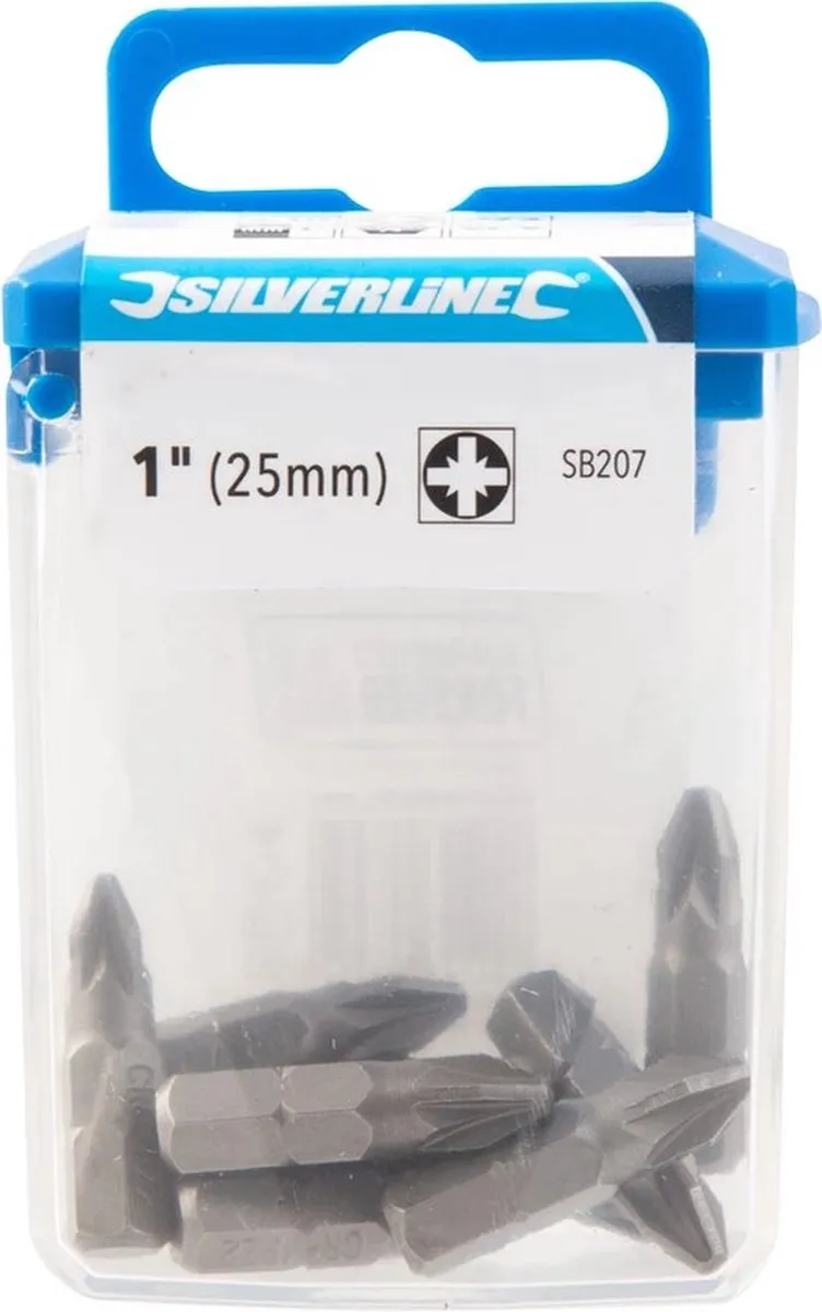 Silverline SB207 Pozidriv PZ2 Schroefbits - 10 Stuks