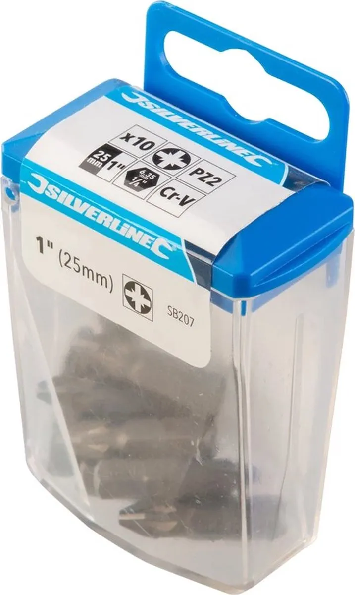 Silverline SB207 Pozidriv PZ2 Schroefbits - 10 Stuks