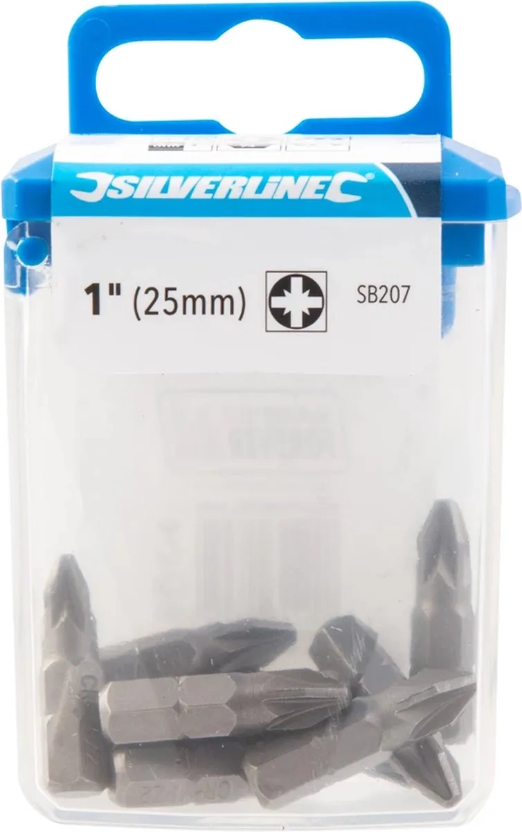 Silverline SB207 Pozidriv PZ2 Schroefbits - 10 Stuks