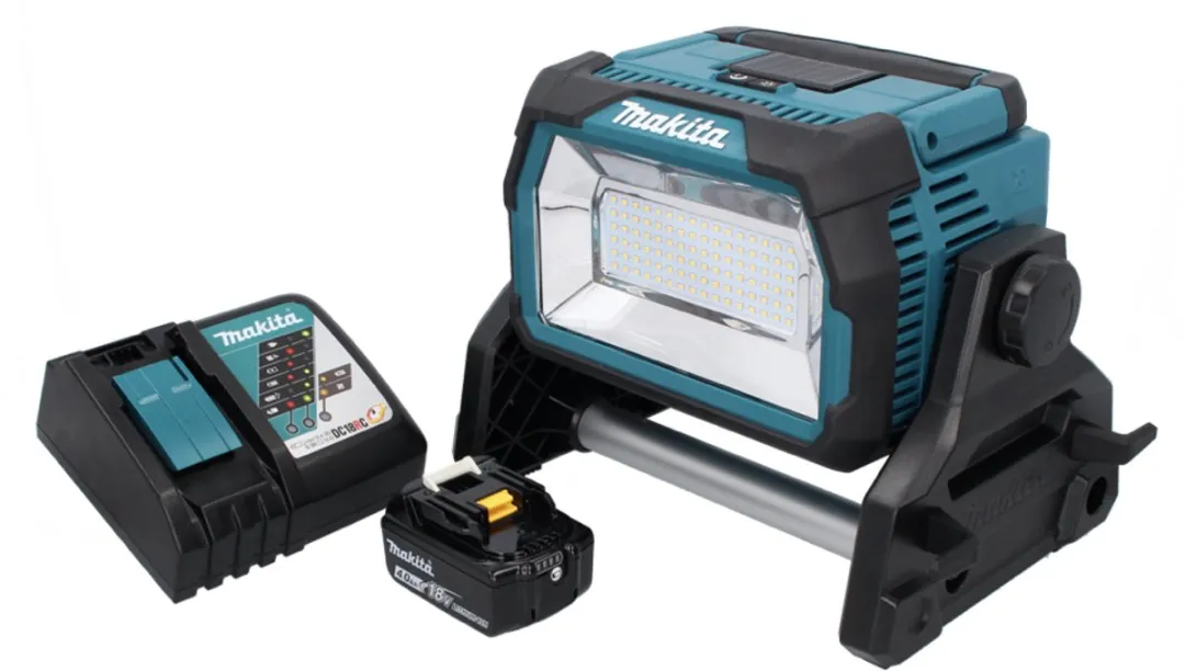 Makita DML 809 RM1 LED Bouwspot 18V - 10.000lm - Blauw/Zwart