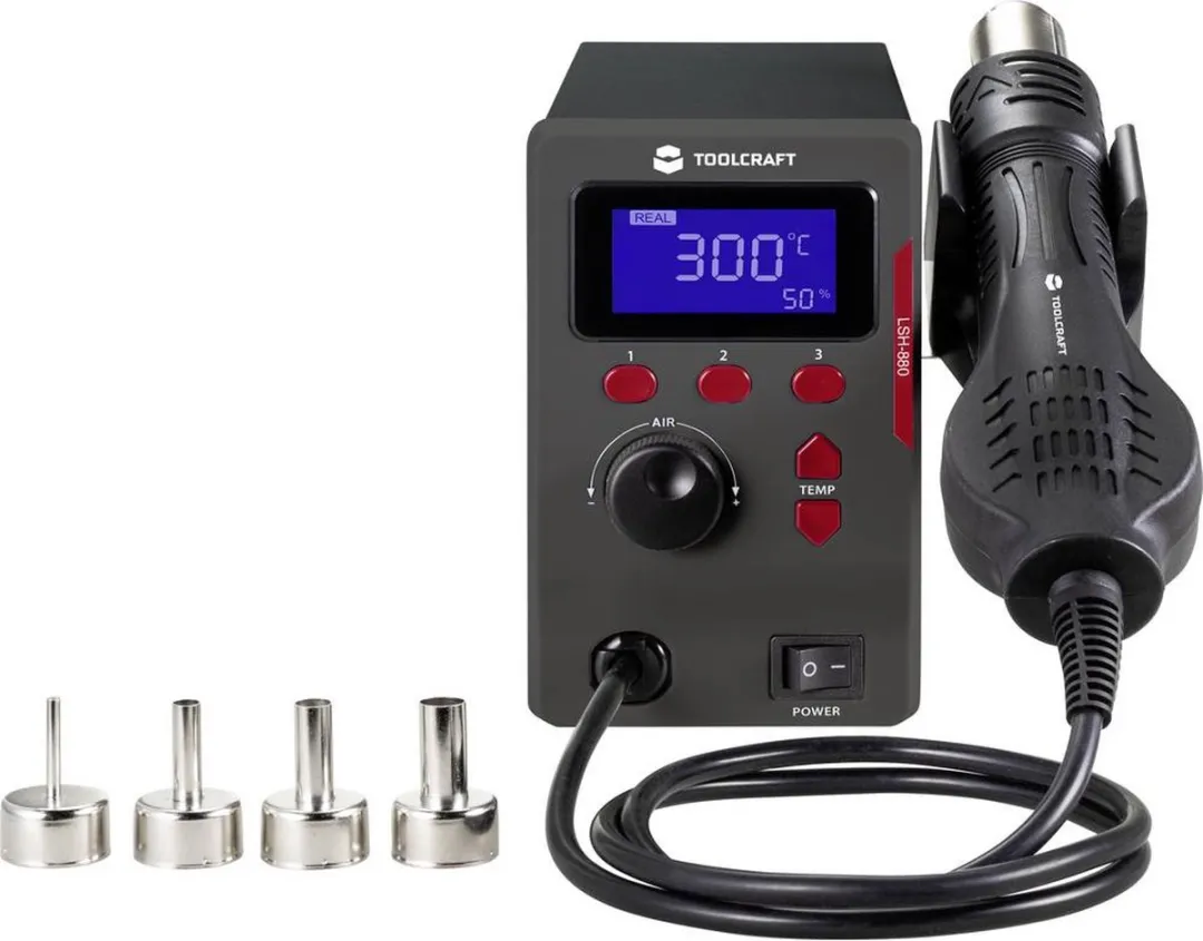 TOOLCRAFT LSH-880 Digitaal Hetelucht-soldeerstation 800W