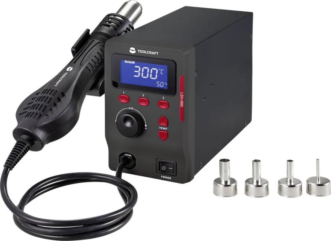 TOOLCRAFT LSH-880 Digitaal Hetelucht-soldeerstation 800W