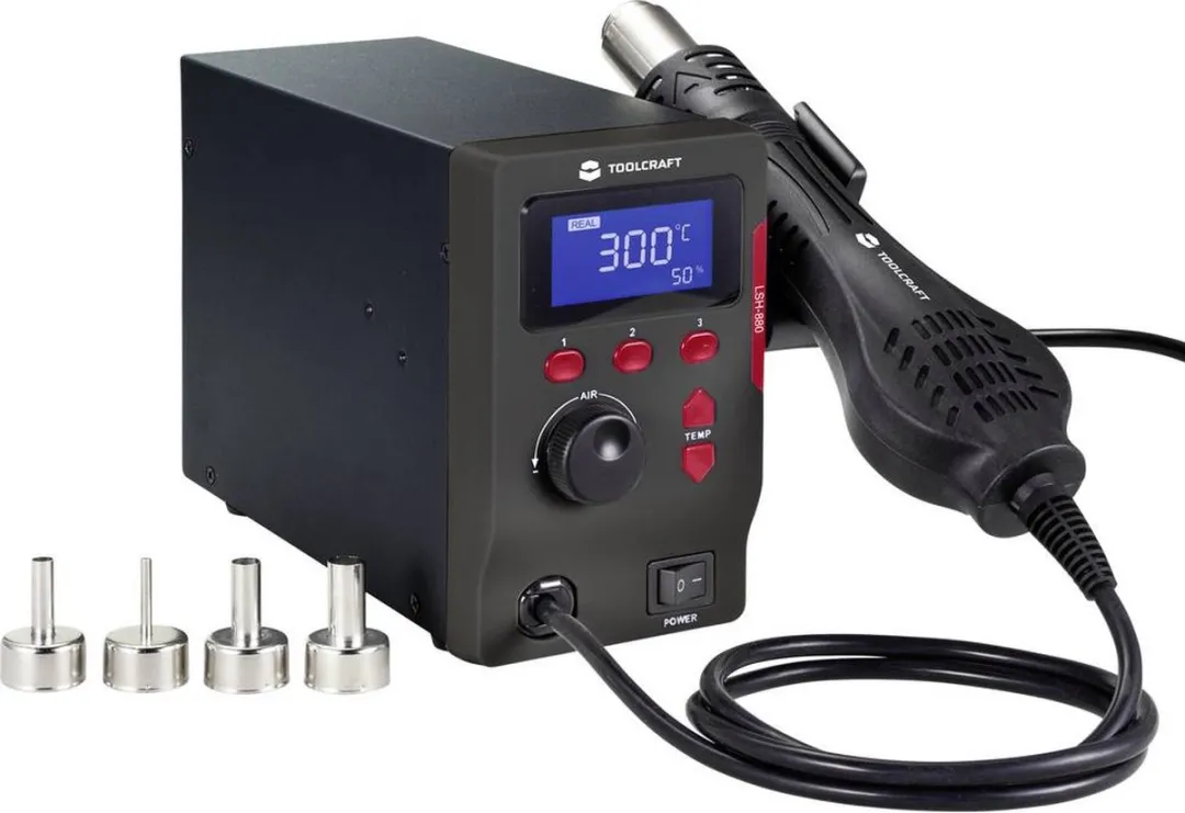 TOOLCRAFT LSH-880 Digitaal Hetelucht-soldeerstation 800W