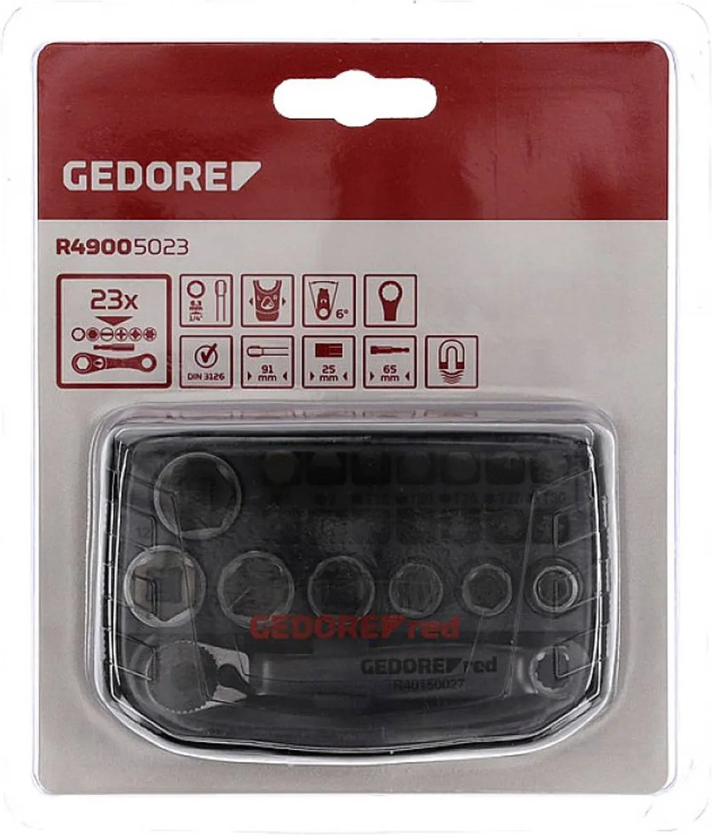 Gedore RED R49005023 Dopsleutel-bitinzet 23-delig