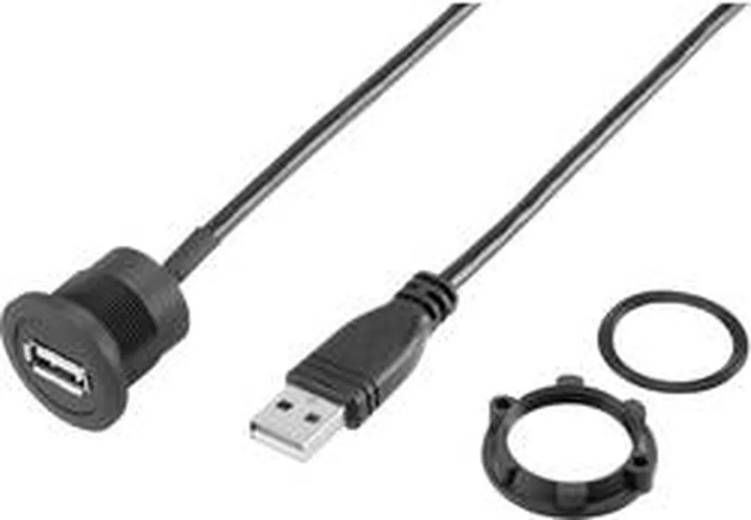 Tru Components USB A Inbouwbus 2.0 USB-20-BK