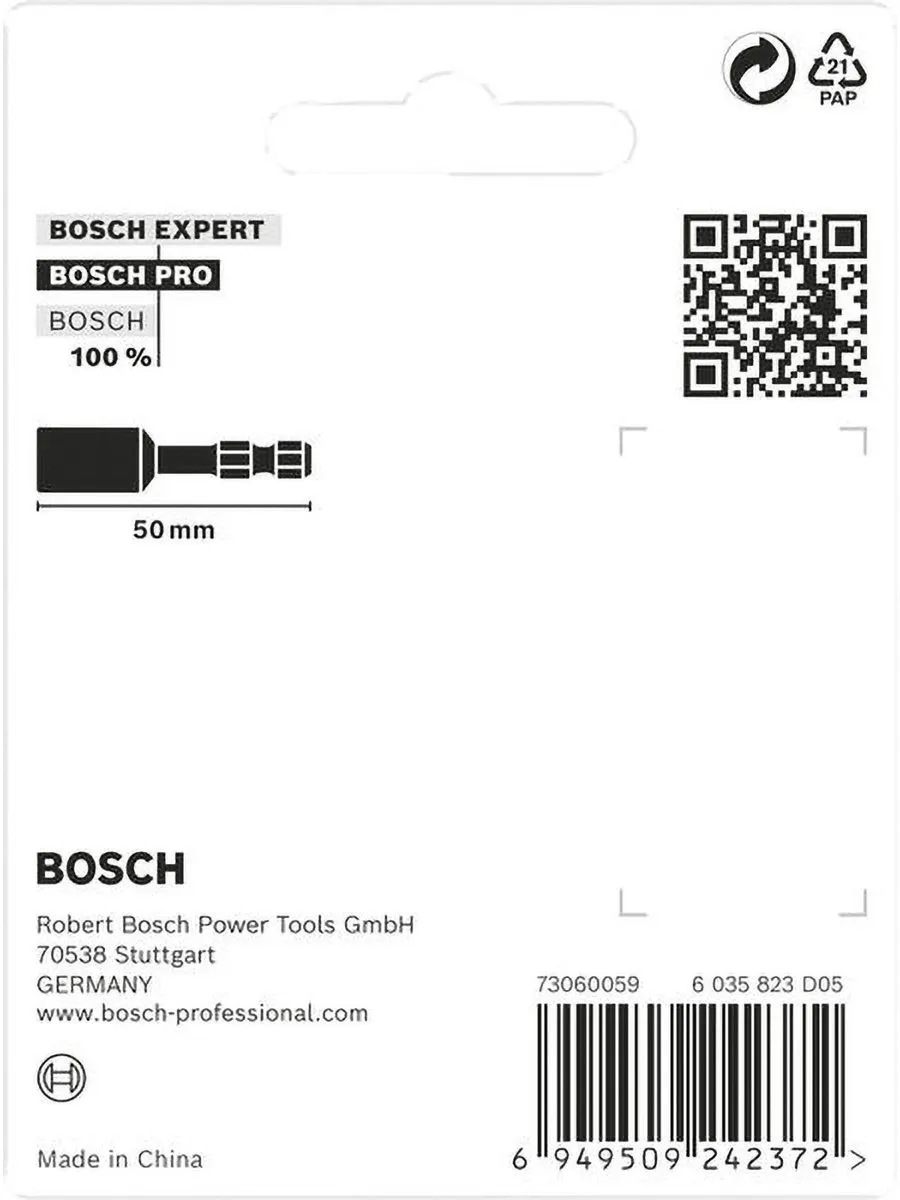 Bosch Professional Moeraanzetter Set 3-delig - 8x50/10x50/13x50mm Zwart