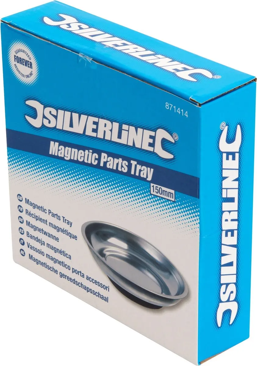 Silverline Magnetische Gereedschapsschaal 150mm - Roestvrijstaal