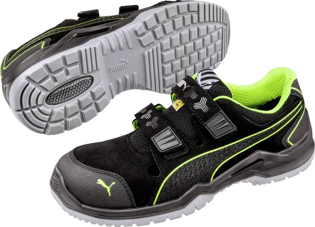 PUMA Safety Neodyme Green Laah S1P - Zwart/Groen 44