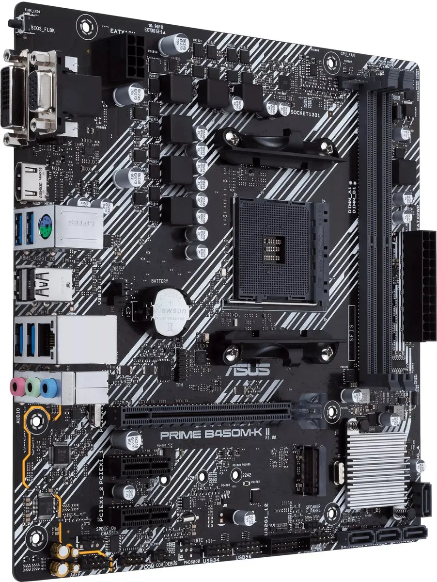 ASUS Prime B450M-K II Moederbord - AM4 - Micro-ATX