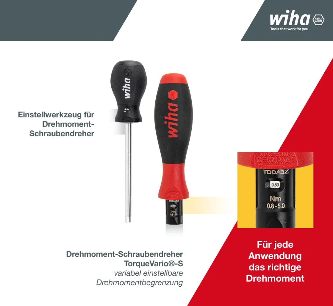 Wiha Momentschroevendraaier TorqueVario-S 26463 - Variabel instelbaar