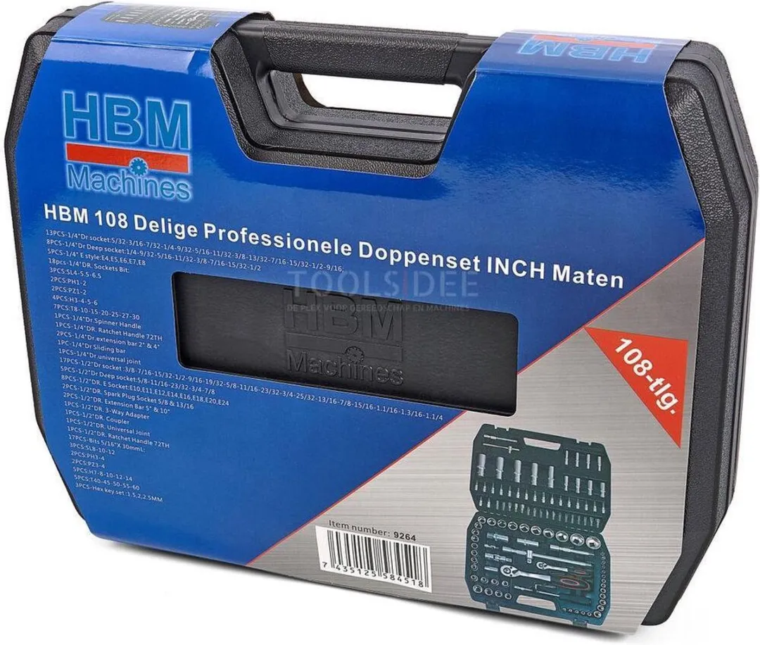 HBM 108-delige Doppenset INCH Maten - 27