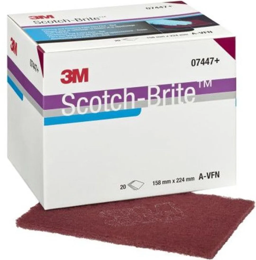 3M Scotch-Brite Handvel 16x22cm AVF Rood