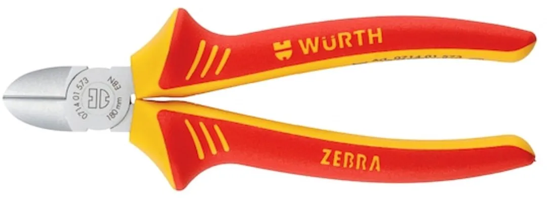 Würth VDE-zijkniptang DIN ISO5749 IEC60900 - Rood/Grijs