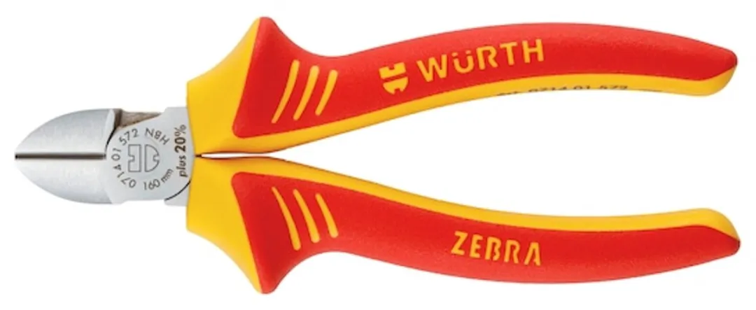 Würth VDE-zijkniptang DIN ISO5749 IEC60900 - Rood/Grijs