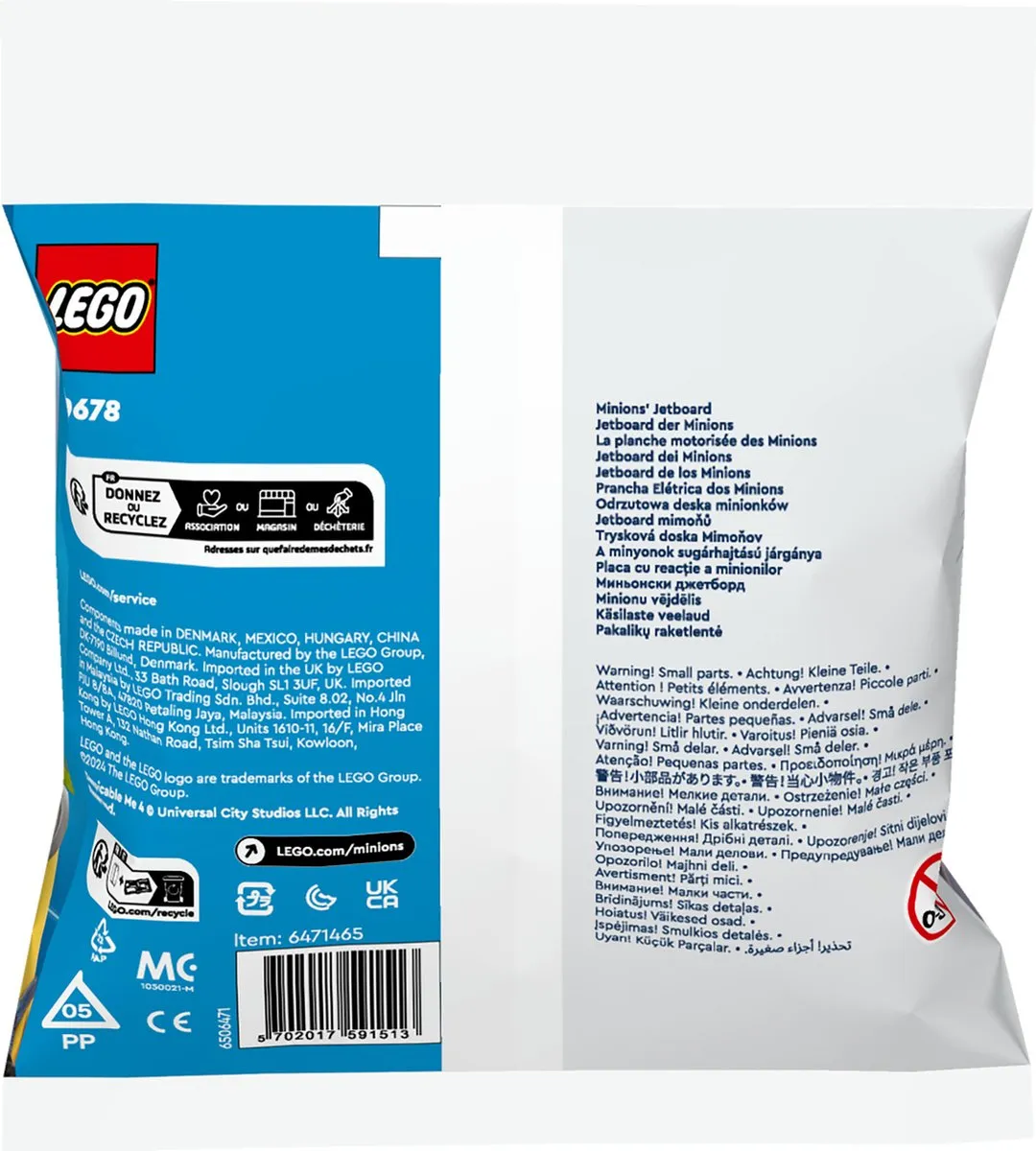 LEGO Minions Jetboard 30678 - 56 Stukken - Multi
