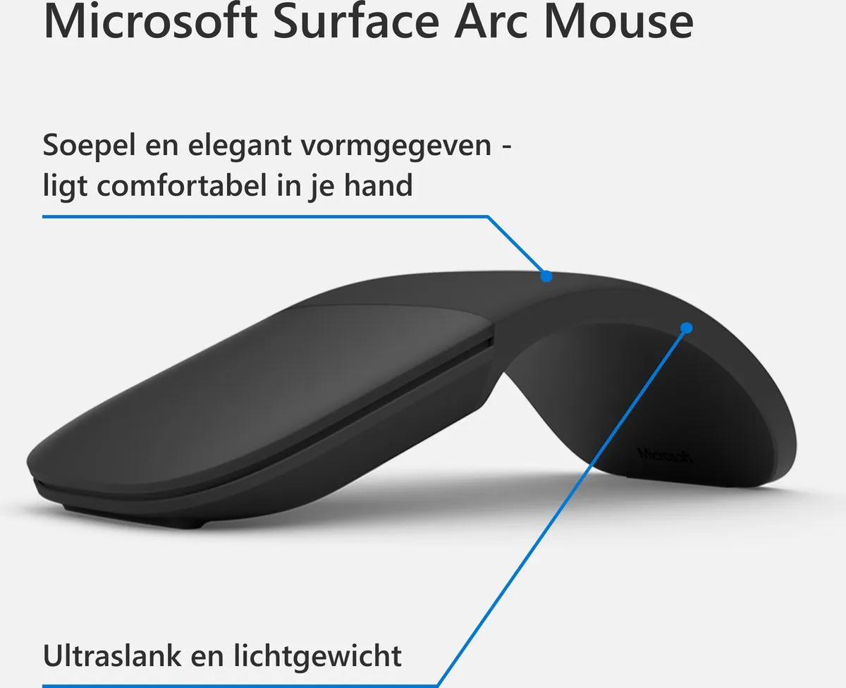 Microsoft Surface Arc Muis CZV-00098 - Zwart