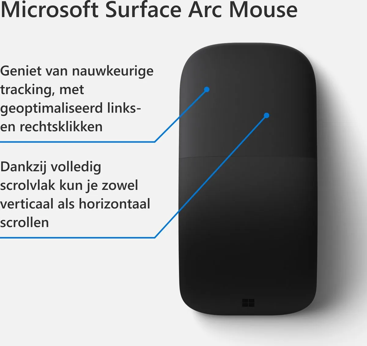 Microsoft Surface Arc Muis CZV-00098 - Zwart