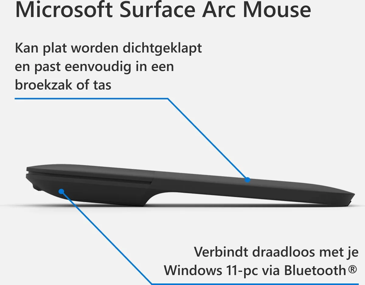 Microsoft Surface Arc Muis CZV-00098 - Zwart
