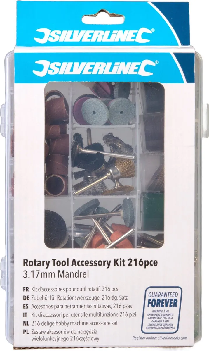 Silverline Oscillerend Multitool Accessoire Set 216-delig - 3,17mm