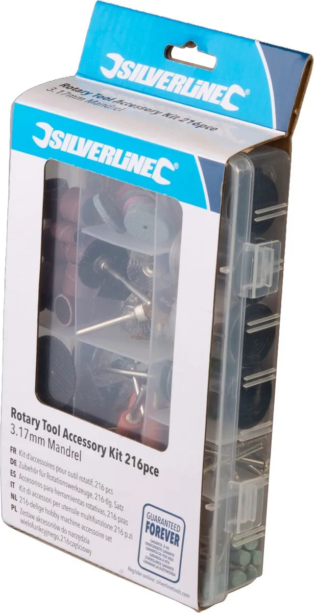 Silverline Oscillerend Multitool Accessoire Set 216-delig - 3,17mm - afbeelding 6 van 6