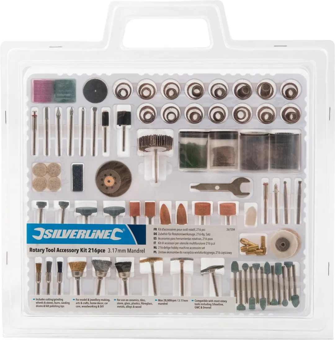 Silverline Oscillerend Multitool Accessoire Set 216-delig - 3,17mm