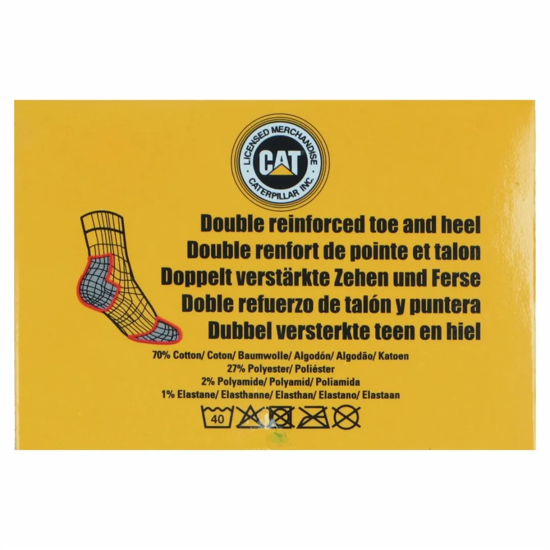 Caterpillar Premium Quarter Sokken Heren - 6 Paar - Zwart