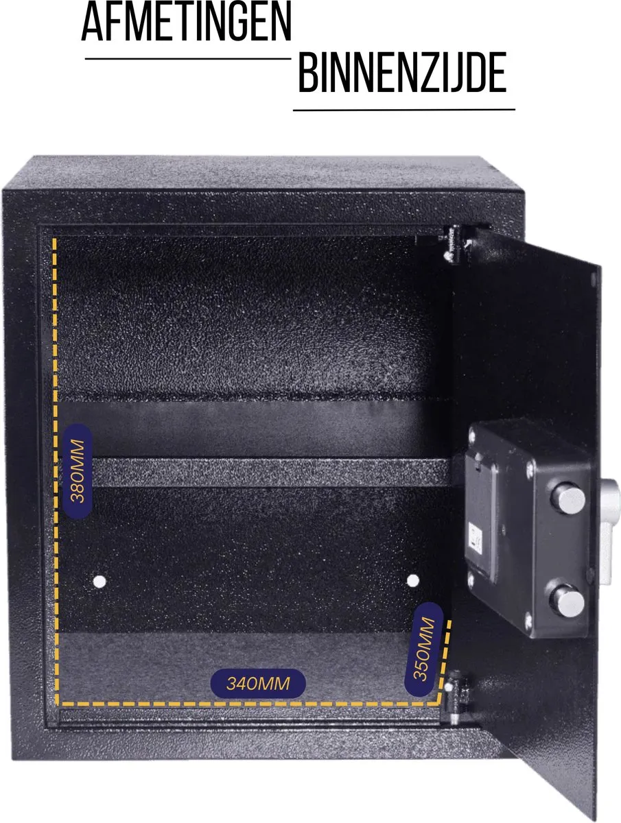 Yale Value Safe Large Elektronische Kluis DB2 - Alarm - Zwart