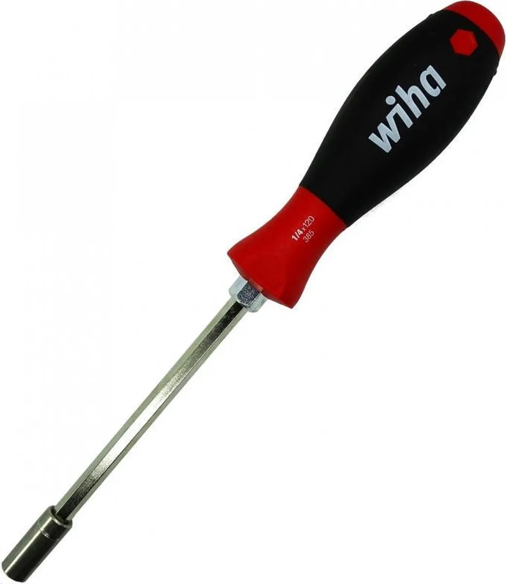 Wiha 38414125 Magn.Bitschroevendraaier 125mm - 1/4" - Rood/Zwart