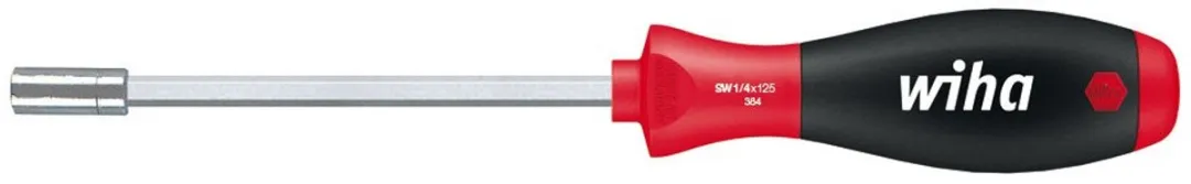 Wiha 38414125 Magn.Bitschroevendraaier 125mm - 1/4" - Rood/Zwart