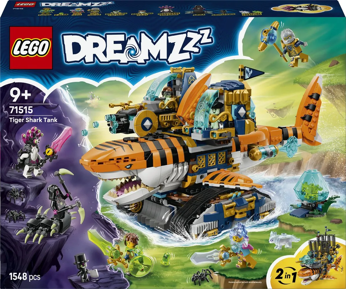 LEGO DREAMZzz Tigerhai Voertuig Bouwset - 1548 Stukken - 5 Minifiguren - Multicolor
