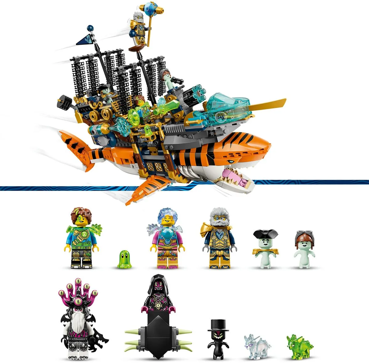 LEGO DREAMZzz Tigerhai Voertuig Bouwset - 1548 Stukken - 5 Minifiguren - Multicolor