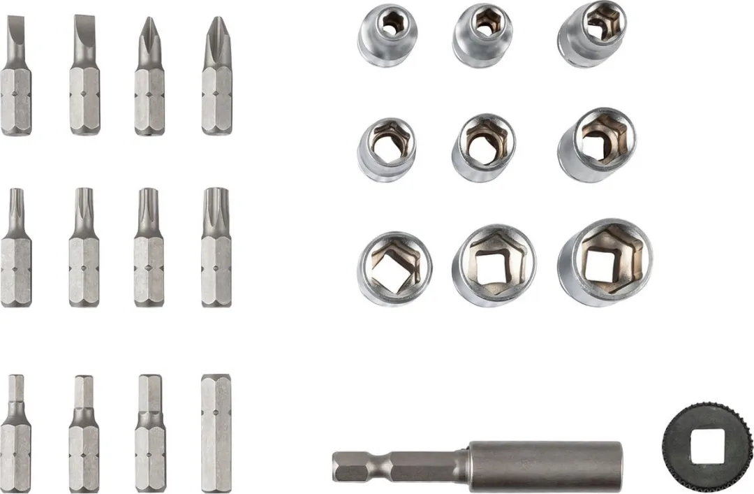 PARKSIDE Dopsleutelset 23-delig - 15 Nm - Zilver/Zwart/Rood