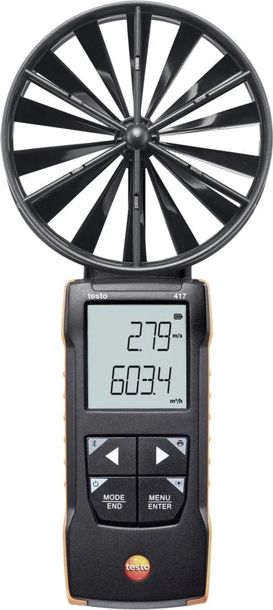 Testo 417 Windmeter 0.3-20 m/s - 100mm Schoepenrad