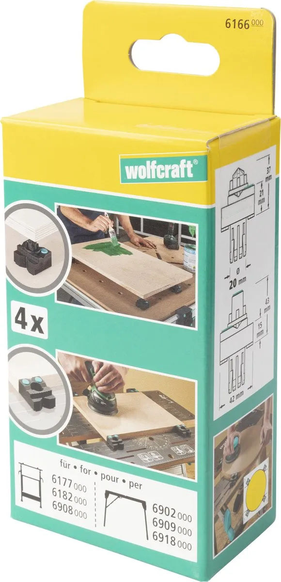 Wolfcraft 4 Spanbekken met Lakpunten 6166000