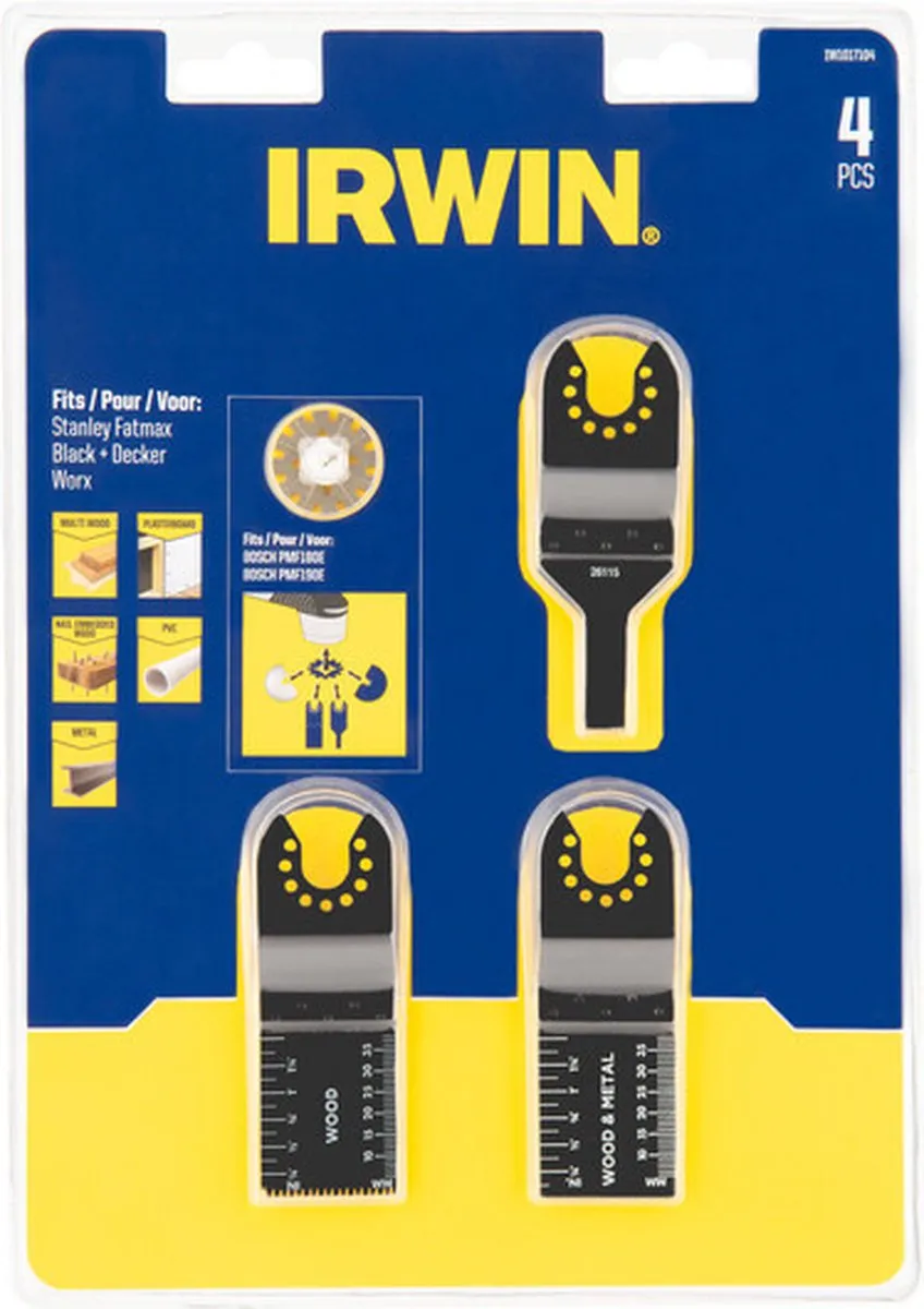 Irwin Set Oscillerende Segmentzaagbladen 3 Stuks