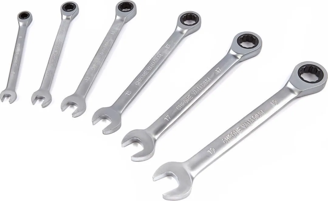 HBM 6-delige Ring Steeksleutelset Metrisch 8-19mm