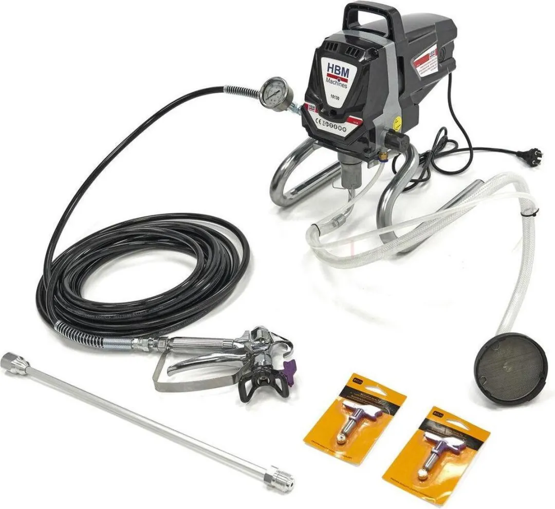 HBM High Pressure Airless Spuitmachine 1010W - Set met lamp