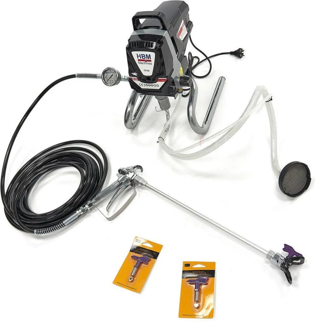 HBM High Pressure Airless Spuitmachine 1010W - Set met lamp