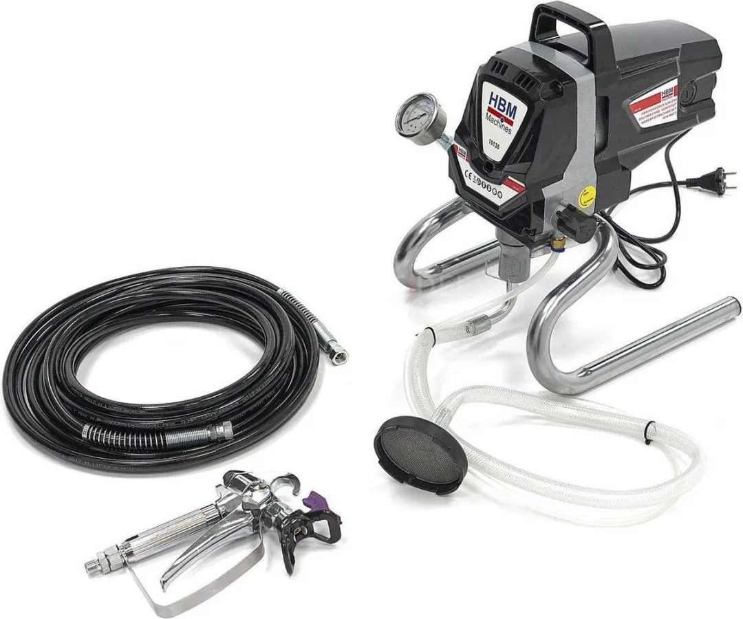 HBM High Pressure Airless Spuitmachine 1010W - Set met lamp